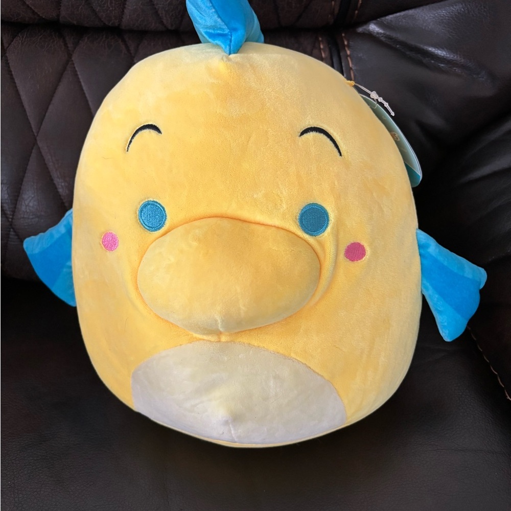 Squishmallows Disney Little Mermaid FLOUNDER 10” Plush Kellytoy New with Tags